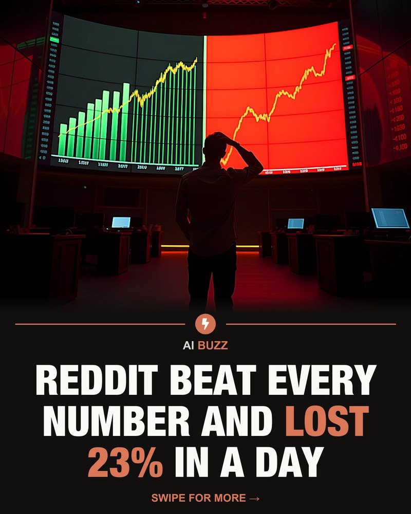 bizAIbuzz carousel cover: a trader reacting to a wall of crashing screens