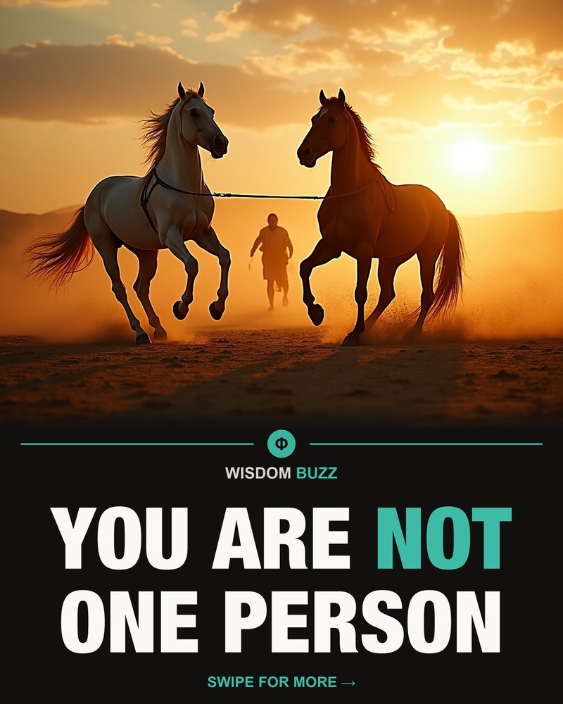 WisdomBuzz carousel cover: two horses galloping out of the sunset