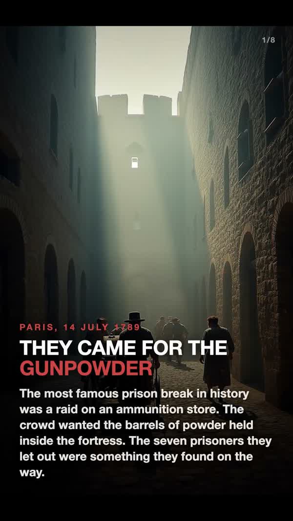 Frame from a HistoryBuzz YouTube Short